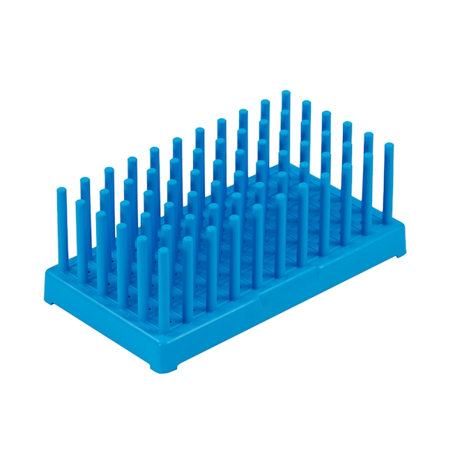 Test tube peg rack PP Ø 13mm blue